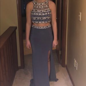 Grey prom dress